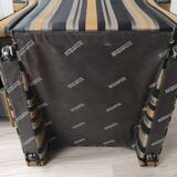 Mid-century fabric armchair with footrest, Germany