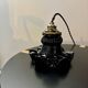 Black moulded glass lamp