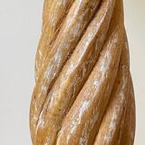 Vintage carved wood lamp
