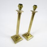 Set of 2 Belgian neoclassic table lamps, 1970s