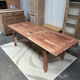 Table de ferme en bois exotique avec rallonges
