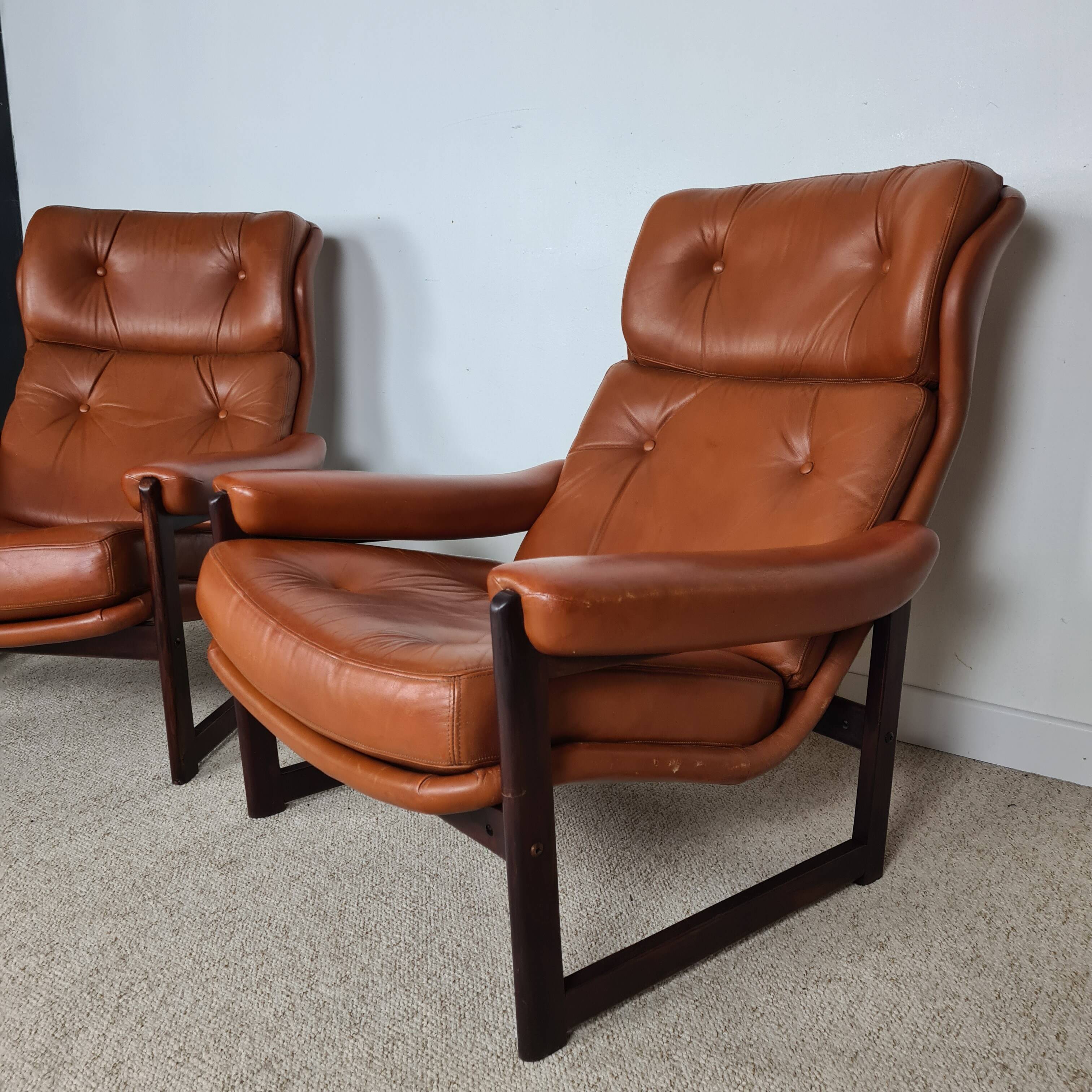Pair of Scandinavian armchairs