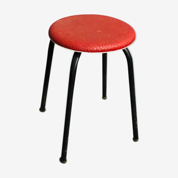 Red and vintage stool