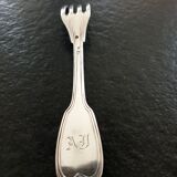 Fourchette de table en argent massif - Modèle filet - Poinçon Vieillard 1er titre (1819-1838)