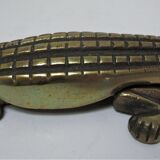 Casse-noix zoomorphe alligator crocodile laiton xl 35cm vintage