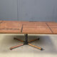 Modernist copper coffee table adjustable in height, 1960s