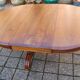 Napoleon III walnut table with central leg and 3 extensions, 14 place settings, late 19th century