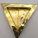 Cecile & jeanne: triangular gold-plated metal pocket tray with hieroglyph decoration.