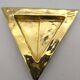 Cecile & jeanne: triangular gold-plated metal pocket tray with hieroglyph decoration.