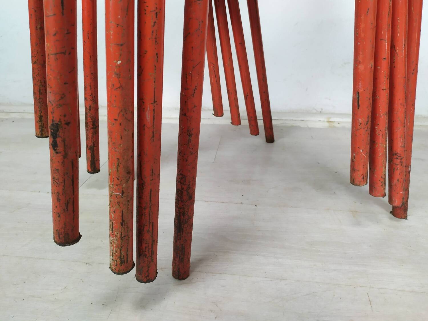 4 tolix metal bistro chairs