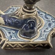Zoomorphic candlestick, Choisy le Roi Boulenger, in the shape of an elephant, 19th century