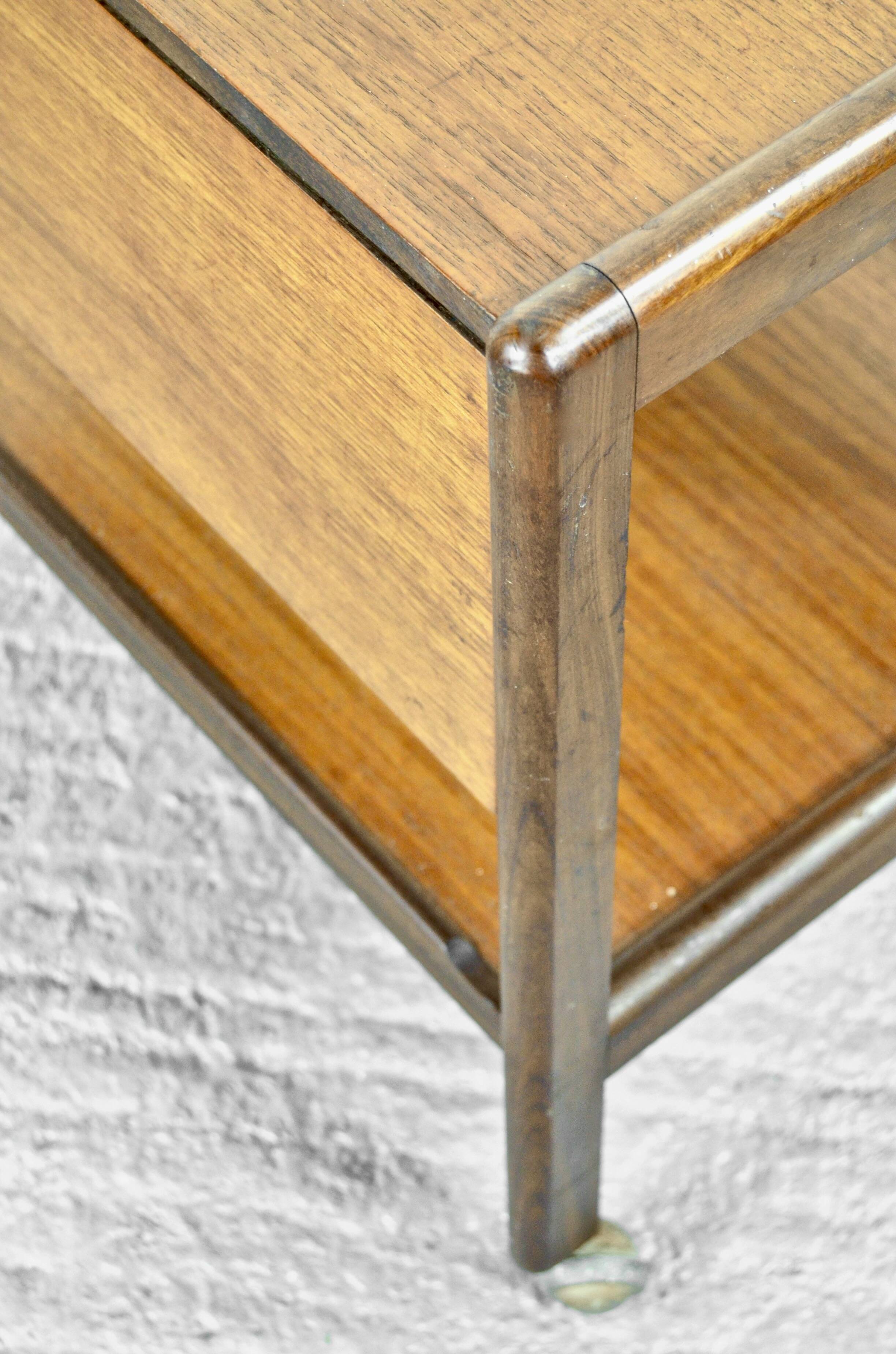 Midcentury Fold Up Drinks Trolley / Hostess In Teak.