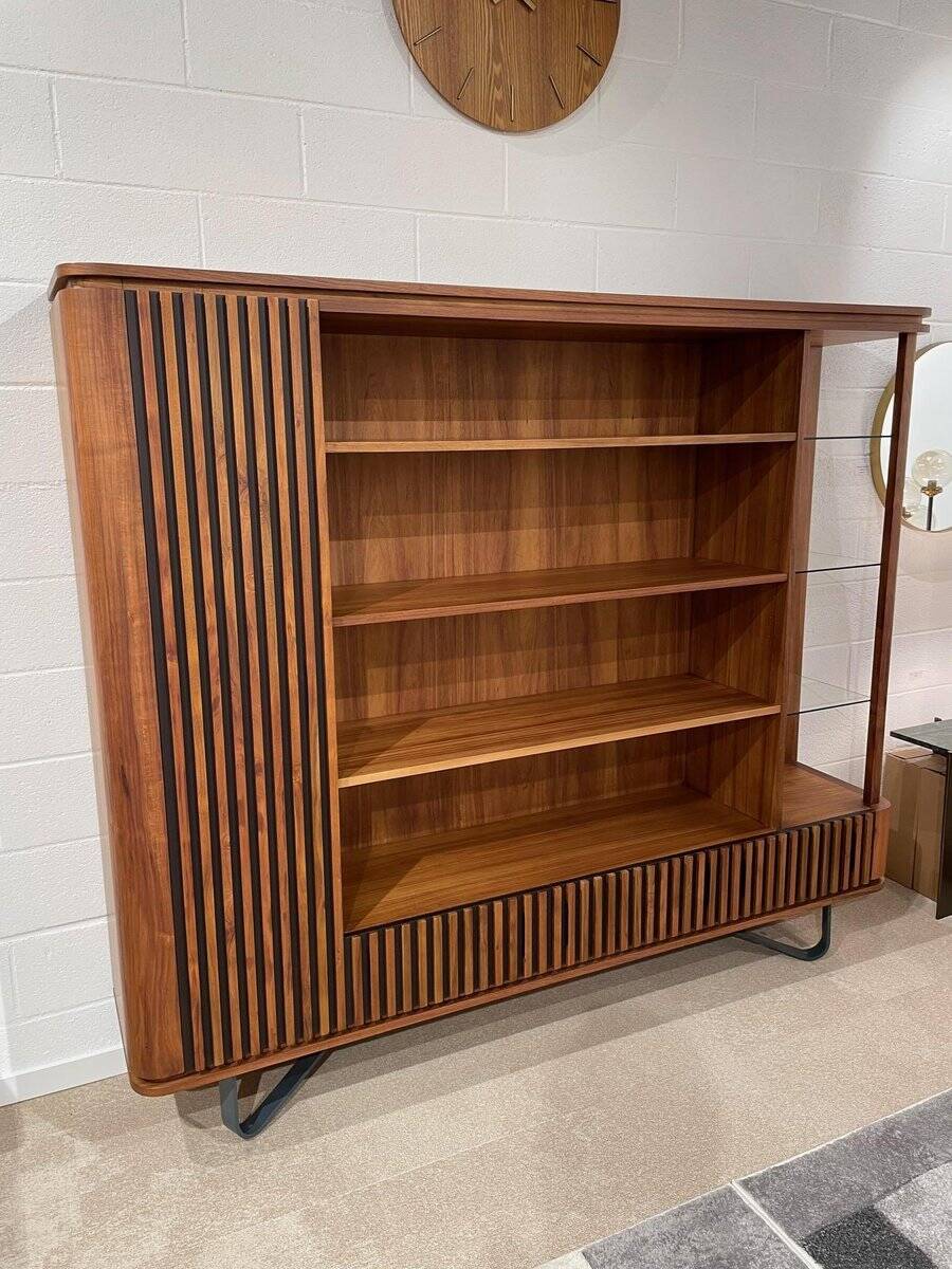 Wooden and Metal Bookcase