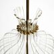 Mid-Century Pendant Lamp by Vereinigte Werkstätten, in Brass and Plexiglass