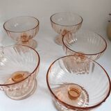 Pink glass cups