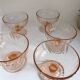 Pink glass cups