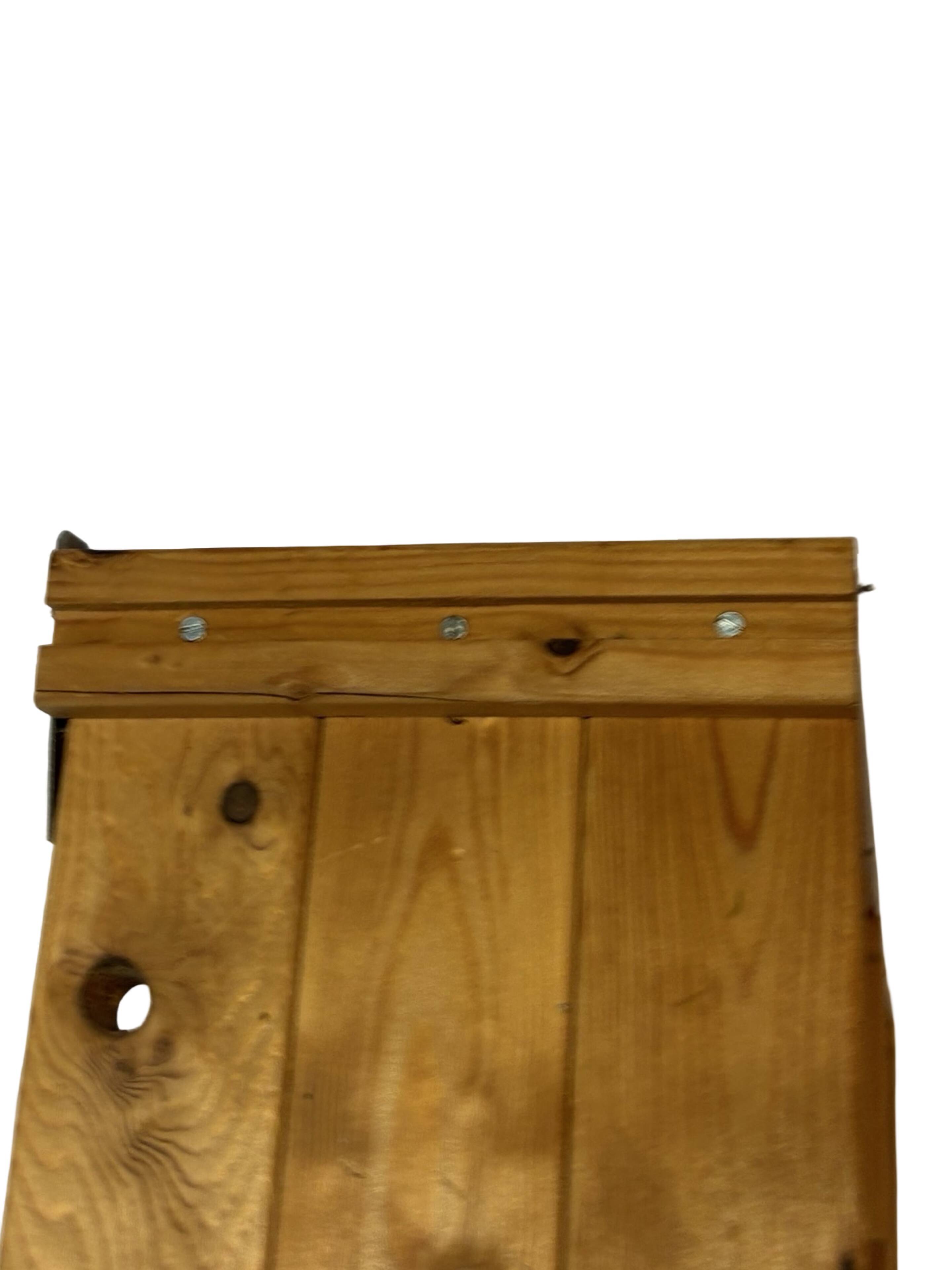 Vintage Wall shelf rack Pine wood 70s minimalist design