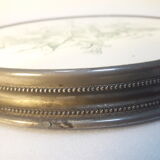 Dessous de plat 21,8cm faïence monté sur métal