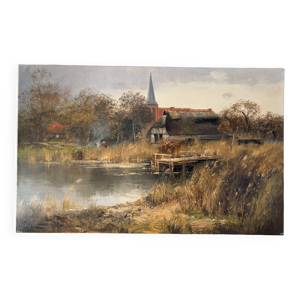 Village au bord de l’eau,