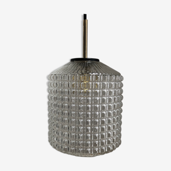 Glass and brass hanging lamp