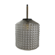 Glass and brass hanging lamp