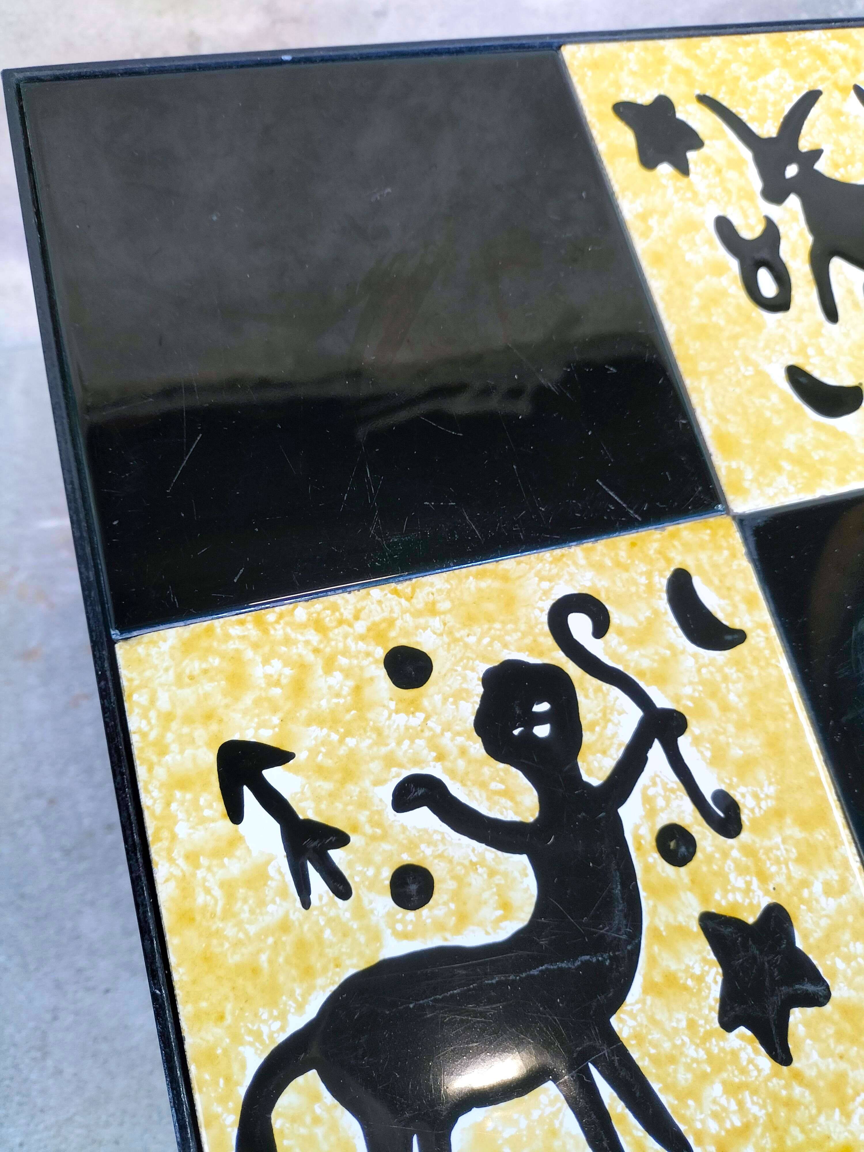 Zodiac tiled side table