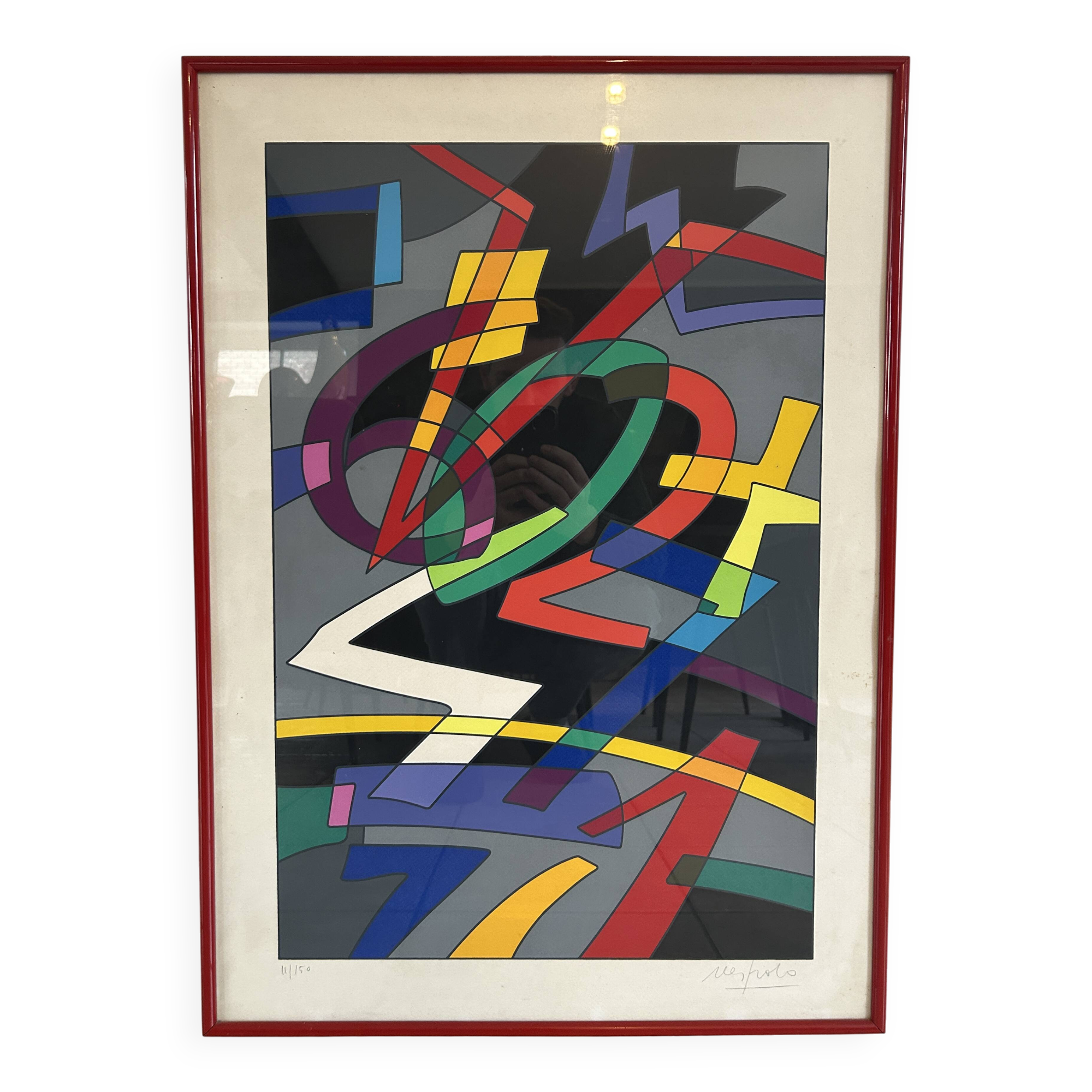 Screen print by Ugo Nespolo (1941 - ) - SIXTEEN TONS