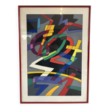 Screen print by Ugo Nespolo (1941 - ) - SIXTEEN TONS