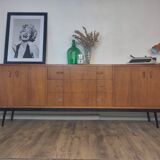 Scandinavian teak and metal sideboard