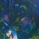 Paul COLLOMB: The garden at night, original signed lithograph.