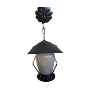 Ancienne suspension lanterne - opaque