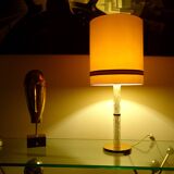 Large Vintage Glass Brass Lamp