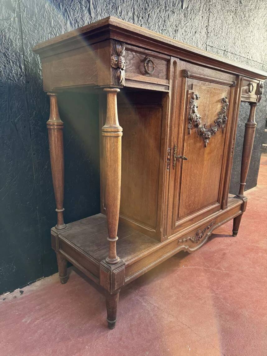 Solid oak sideboard - 1950s