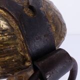Brutalist lamp in gilded bronze Max BRE 1970