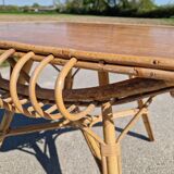 Vintage rattan coffee table