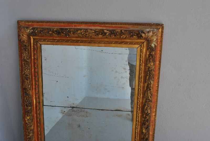 Mirror Louis XVI gilded wood ice old 109x128cm