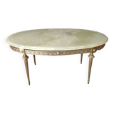 Neoclassical style marble coffee table