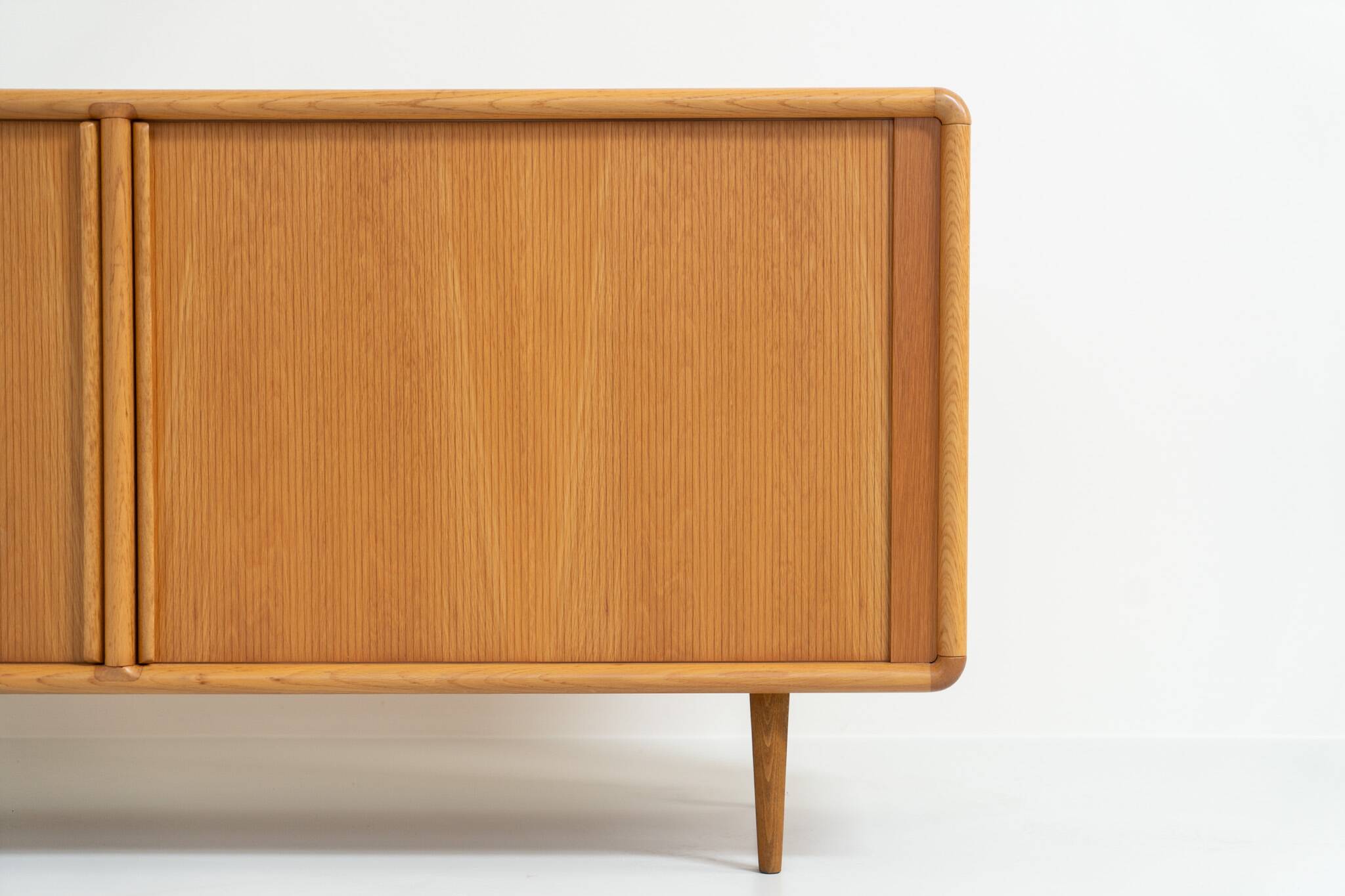 Oak sideboard with tambour doors by Kibaek Møbelfabrik