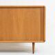Oak sideboard with tambour doors by Kibaek Møbelfabrik