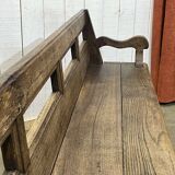 Rustic chestnut bench from the late 19th century.