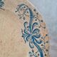 Antique plate model "Joconde", Victorian blue decoration