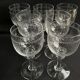 7 wine glasses – Blown, cut and guilloché glass