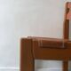 Chaise en bois d'orme et cuir camel Maison Regain, design France