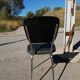 Series of 4 vintage black skai chairs - Vanac Aix