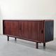 Enfilade vintage design en teck et cuir , années 70