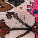 Vintage Turkish Rug 131x87 cm shabby carpet Kars Region Small