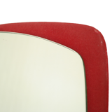 Retro free-form mirror felt wood 49 x 36