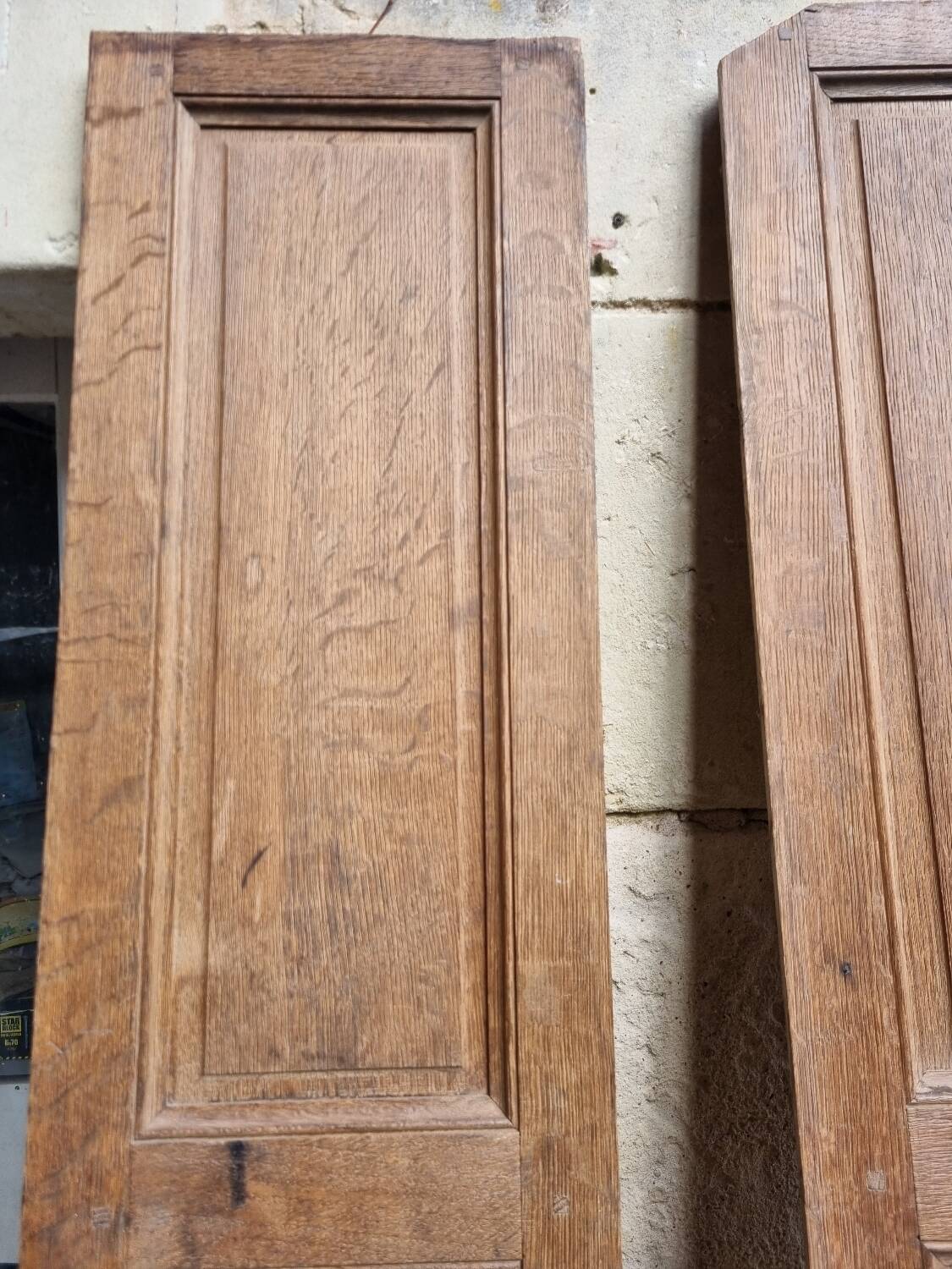 Old oak wall cupboard doors