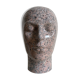 Vintage ceramic head speckled pattern pink and black