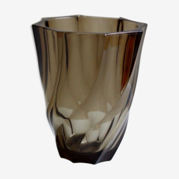 Luminarc smoked glass vase